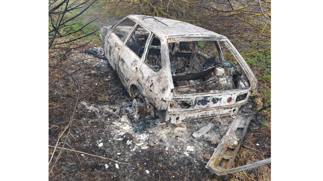 сгоревший авто